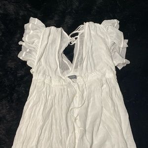 Pink blush - white maxi maternity summer dress